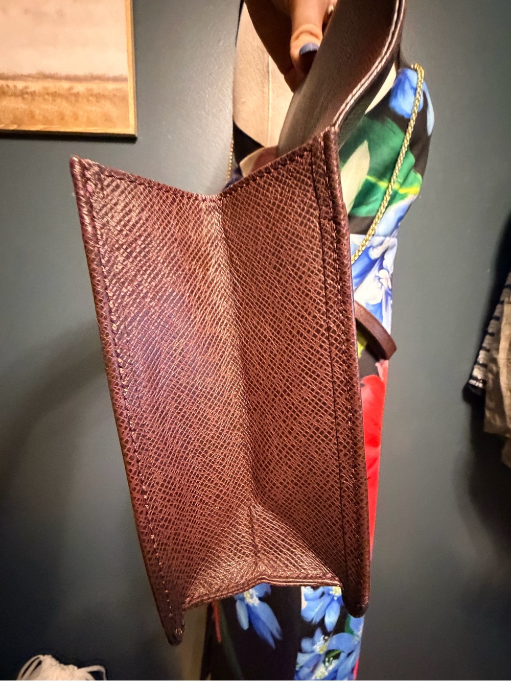Louis Vuitton Burgundy Taiga Pochette Kourad Clutch Bag - Picture 9 of 14
